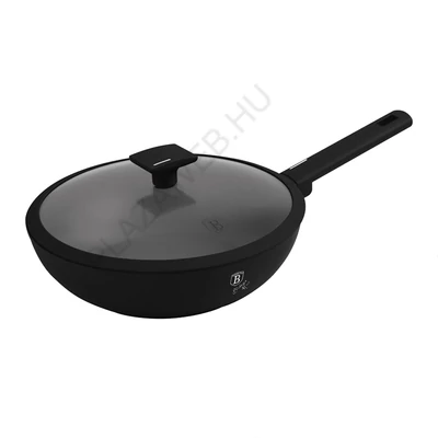 BerlingerHaus Wok fedővel (28 cm) Matte Black Collection (BH/8181)