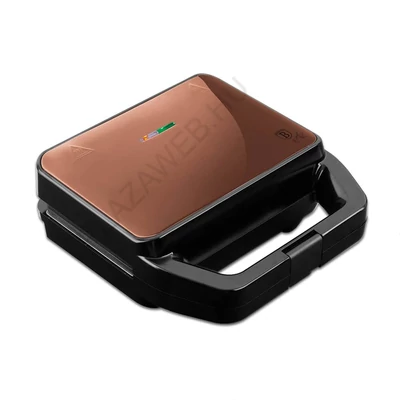 BerlingerHaus 3 az 1-ben cserélhető betétes szendvics-, grill- és gofrisütő (800 W) Metallic Line Rose Gold Edition (BH/9461)