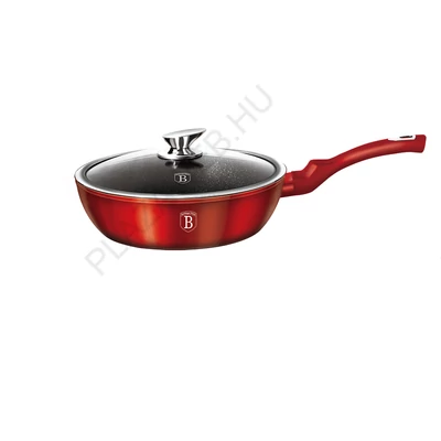 BERLINGER HAUS BH-1259N  Mély serpenyő fedővel, 24 cm, Metallic Line Burgundy Edition