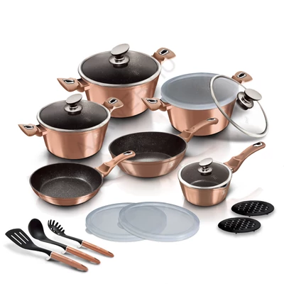 Berlinger Haus 18 részes edénykészlet, Metallic Line Rose Gold Edition(BH-7034)