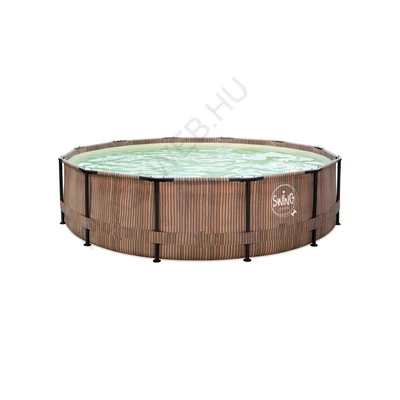 Swing Teak hatású fémvázas medence 305*76 cm szkimmerrel(3EXB0647) Swing Teak hatású fémvázas medence 305*76 cm szkimmerrel(3EXB0647)