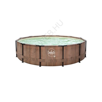 Swing Teak hatású fémvázas medence 3,05*76 cm szűrő nélkül(3EXB0647)