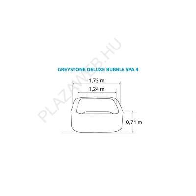 Intex PureSpa Greystone Deluxe HWS 1100 felfújható masszázsmedence, 196x71cm (28452/3EXX0797) Intex PureSpa Greystone Deluxe HWS 1100 felfújható masszázsmedence, 196x71cm (28452/3EXX0797)