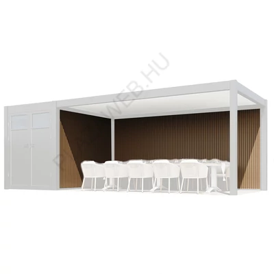  Rojaplast WPC Prestige WPC fali panel alumínium keretben kocsibeálló - pergolához - 3 méteres ( kiegészítő ) (3255)