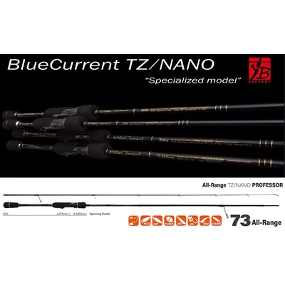 YAMAGA BLUE CURRENT 73ALL RANGE TZ-NANO PROFESSOR 2.22m 0.5-12gr Fuji Titanium Torzite