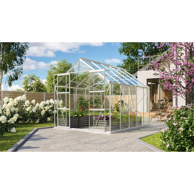 üvegház VITAVIA URANUS 8300 tiszta üveg 3 mm ezüst színű LG1036