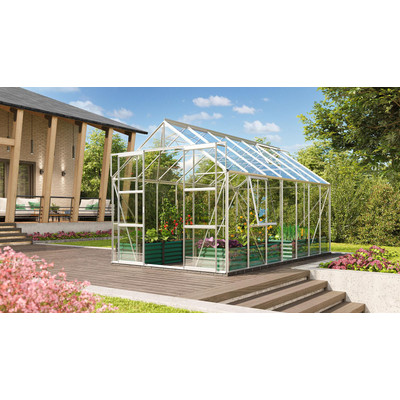 üvegház VITAVIA URANUS 11500 tiszta üveg 3 mm ezüst színű LG1038