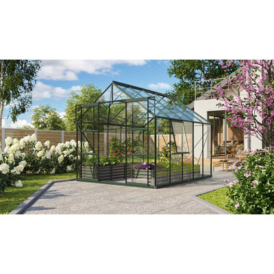 üvegház VITAVIA URANUS 8300 tiszta üveg 3 mm zöld színű LG1041 üvegház VITAVIA URANUS 8300 tiszta üveg 3 mm zöld színű LG1041