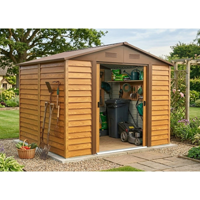 fém kerti ház LANITPLAST MAXTORE WOOD 1112 LG2303