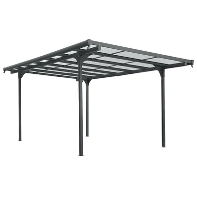 alumínium pergola LANITPLAST ALU 53 antracit + clear PC LG4148