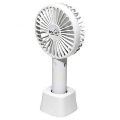 HOME Kézi, tölthető ventilátor, 9cm, fehér (HF 9/WH)[SG]