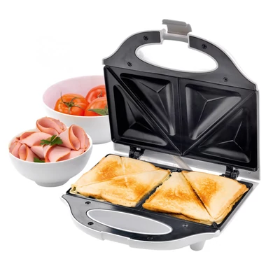 Home HG SZ 02 szendvicssütő, teljesítmény 750 W, tapadásmentes sütőfelület, egyszerre két szendvics készíthető, jelzőfények