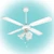 HOME Mennyezeti ventilátor, fehér, 3xE27 lámpa, 105 cm, 50 W (CF 1050 L)[SG]
