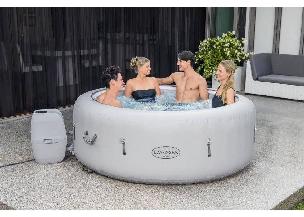 Bestway Lay-Z-Spa PARIS 196x66cm felfújható masszázsmedence fűtéssel, LED-világítással (HMC 011)