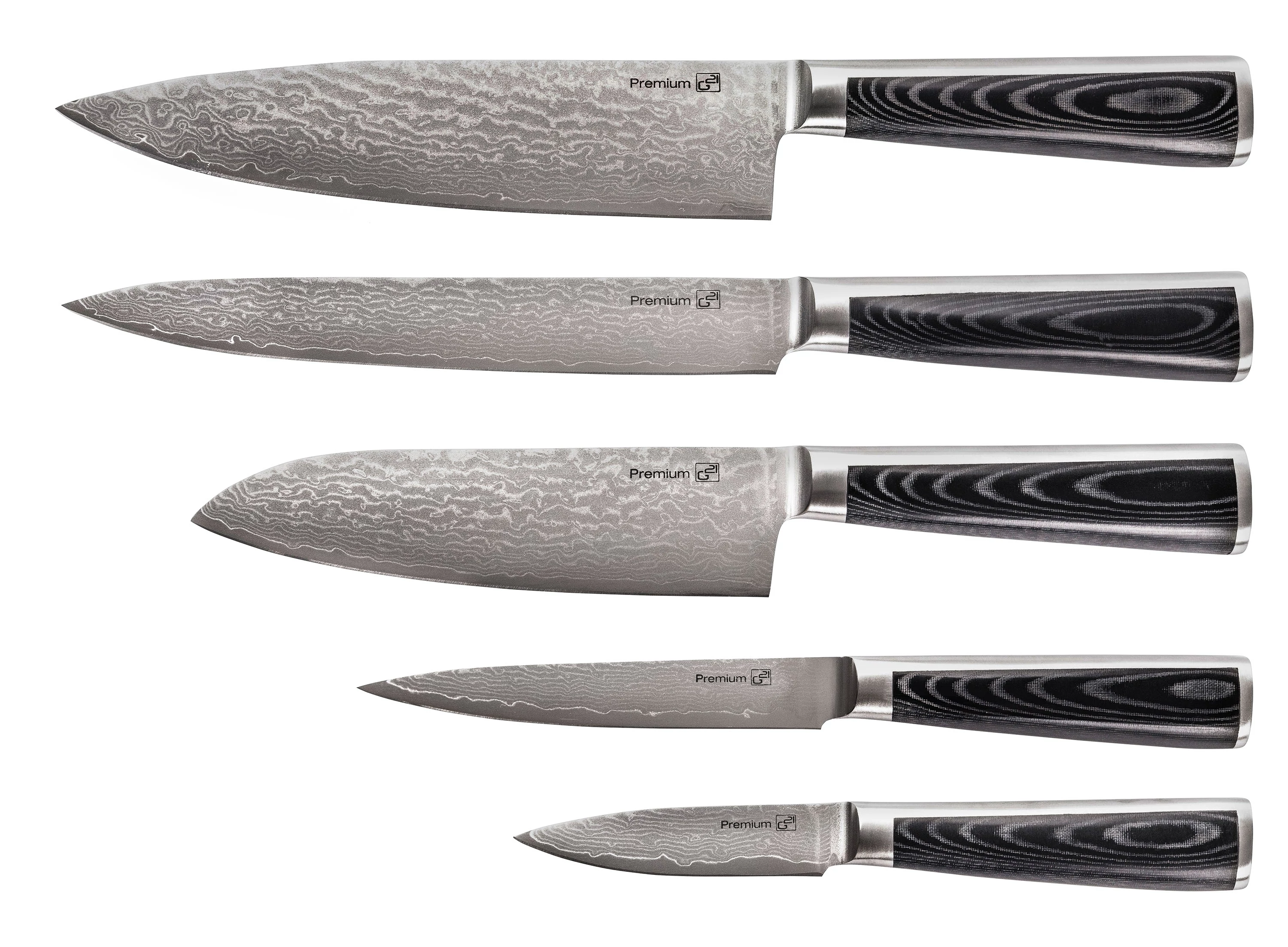 Késkészlet G21 Damascus Premium 5 db, Box (6002260)