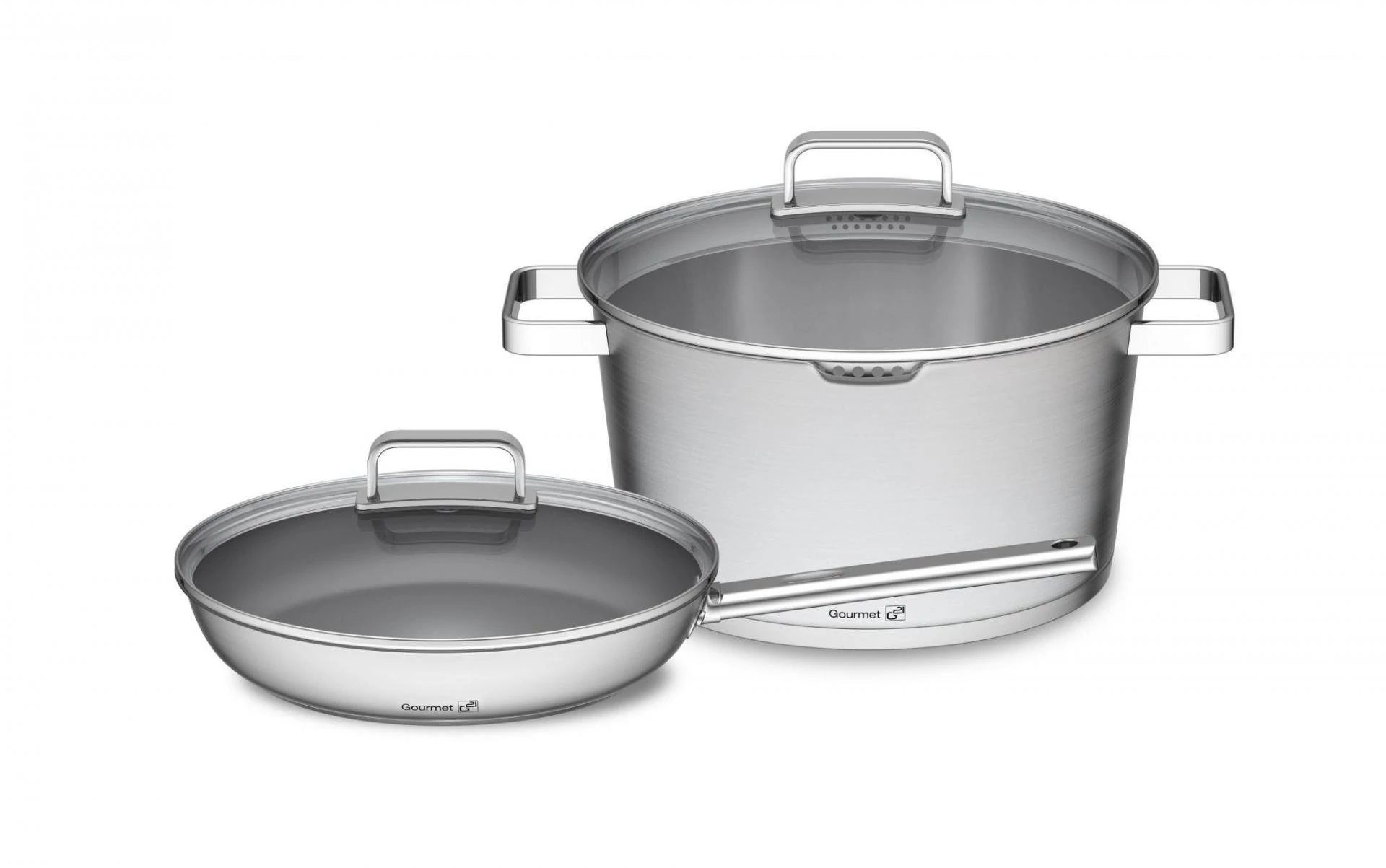 G21 Gourmet Magic edénykészlet szűrővel, 4 darabos, rozsdamentes acél (6352117)