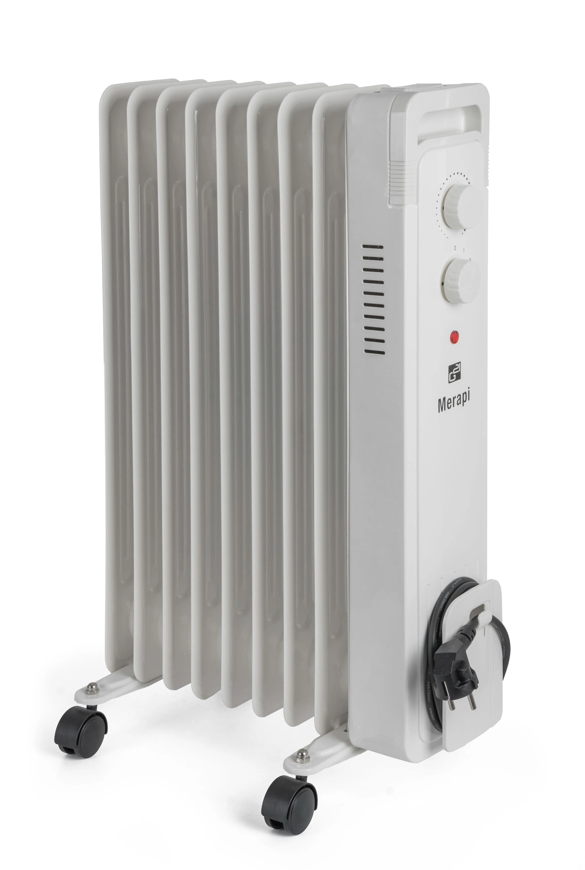 G21 Merapi olajradiátor fehér, 9 elem, 2000 W (777061)