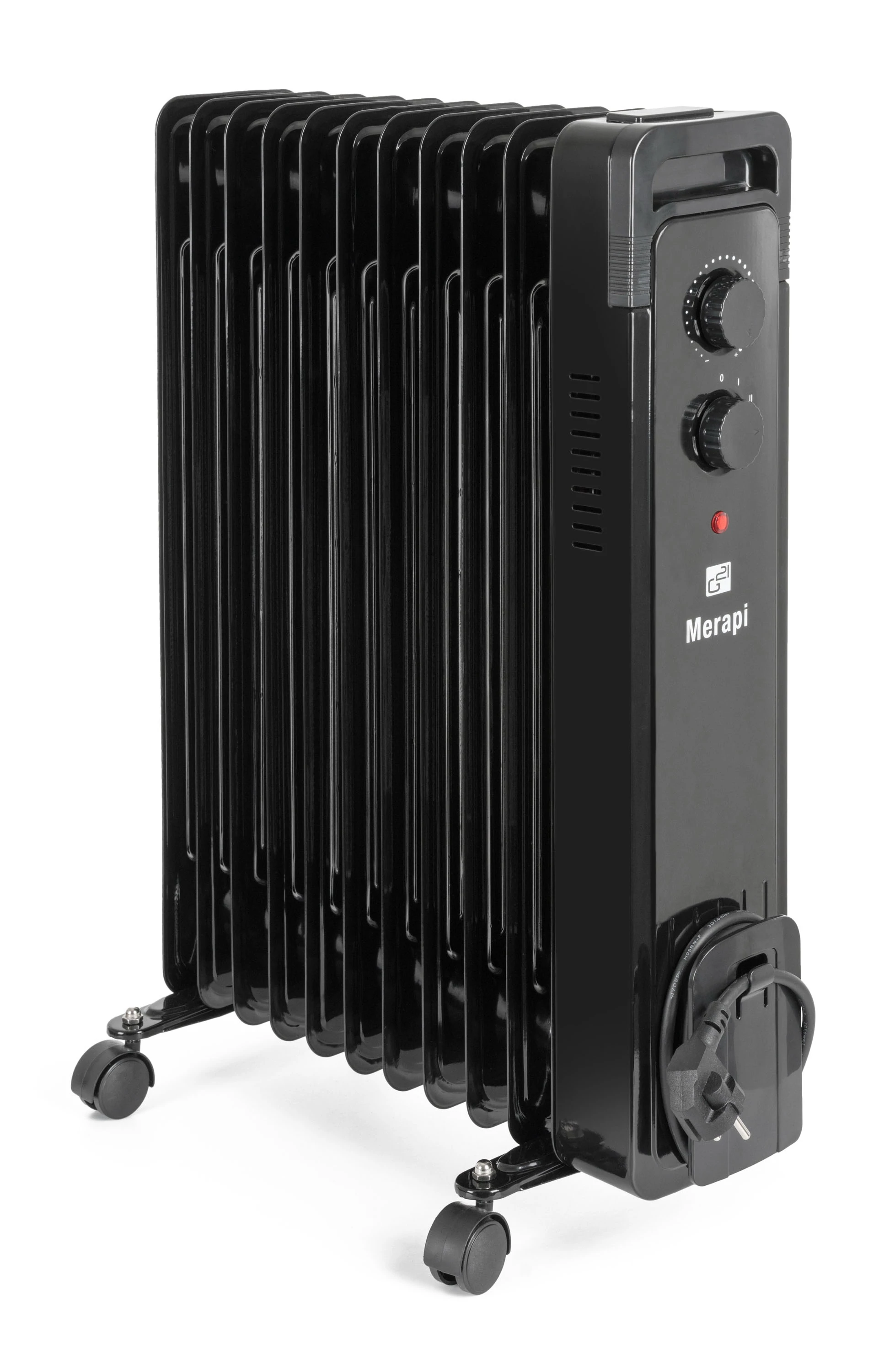 G21 Merapi olajradiátor fekete, 11 elem, 2500 W (777062)