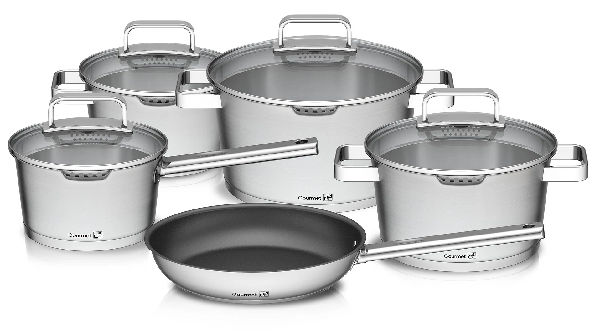 G21 Gourmet Magic 9 darabos edénykészlet fedővel, alumínium 60022151