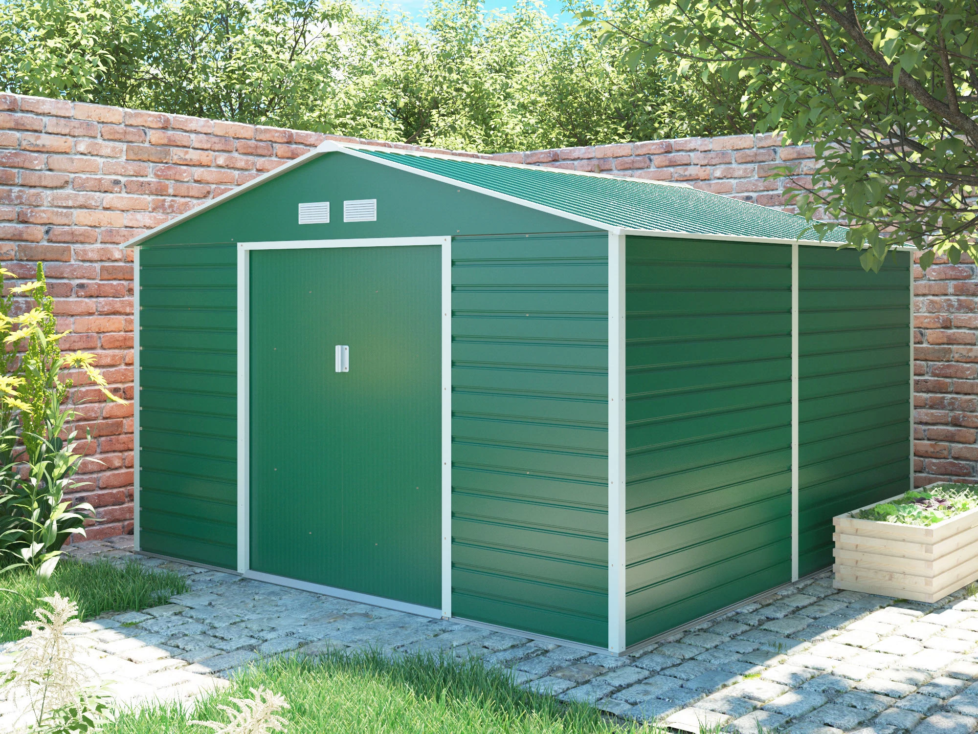 G21 GAH 1085 - 340 x 319 cm kerti ház, zöld (63900578)