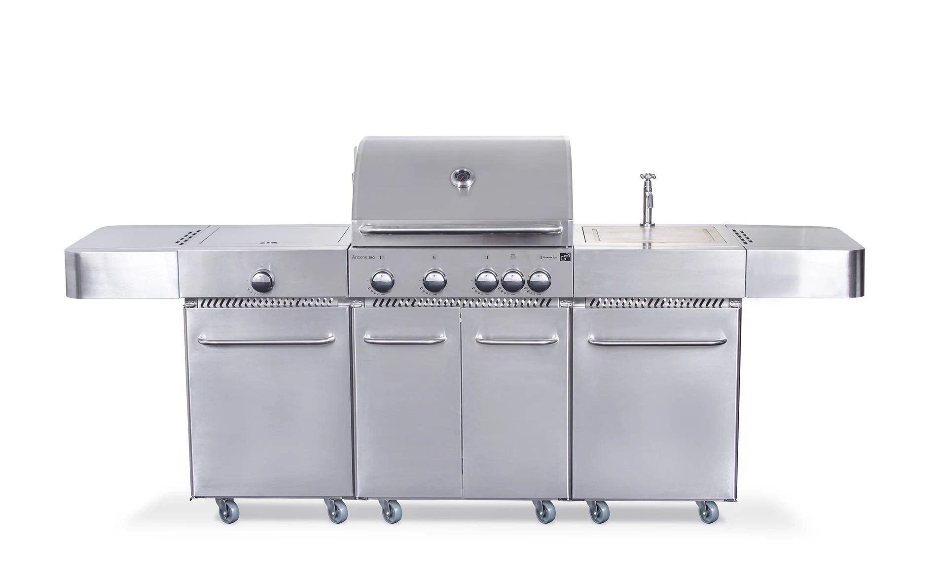 G21 Arizona BBQ Premium Line gázgrill, 6 égőfej + nyomáscsökkentő (6390330)