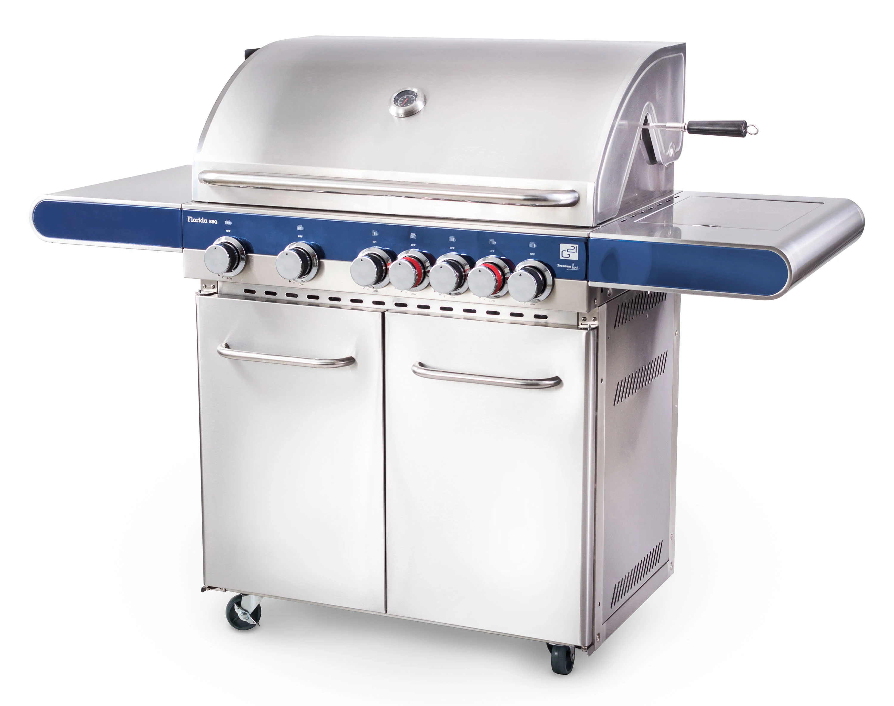 G21 Florida BBQ Premium line gázgrill, 7 égőfej + nyomáscsökkentő (6390350)
