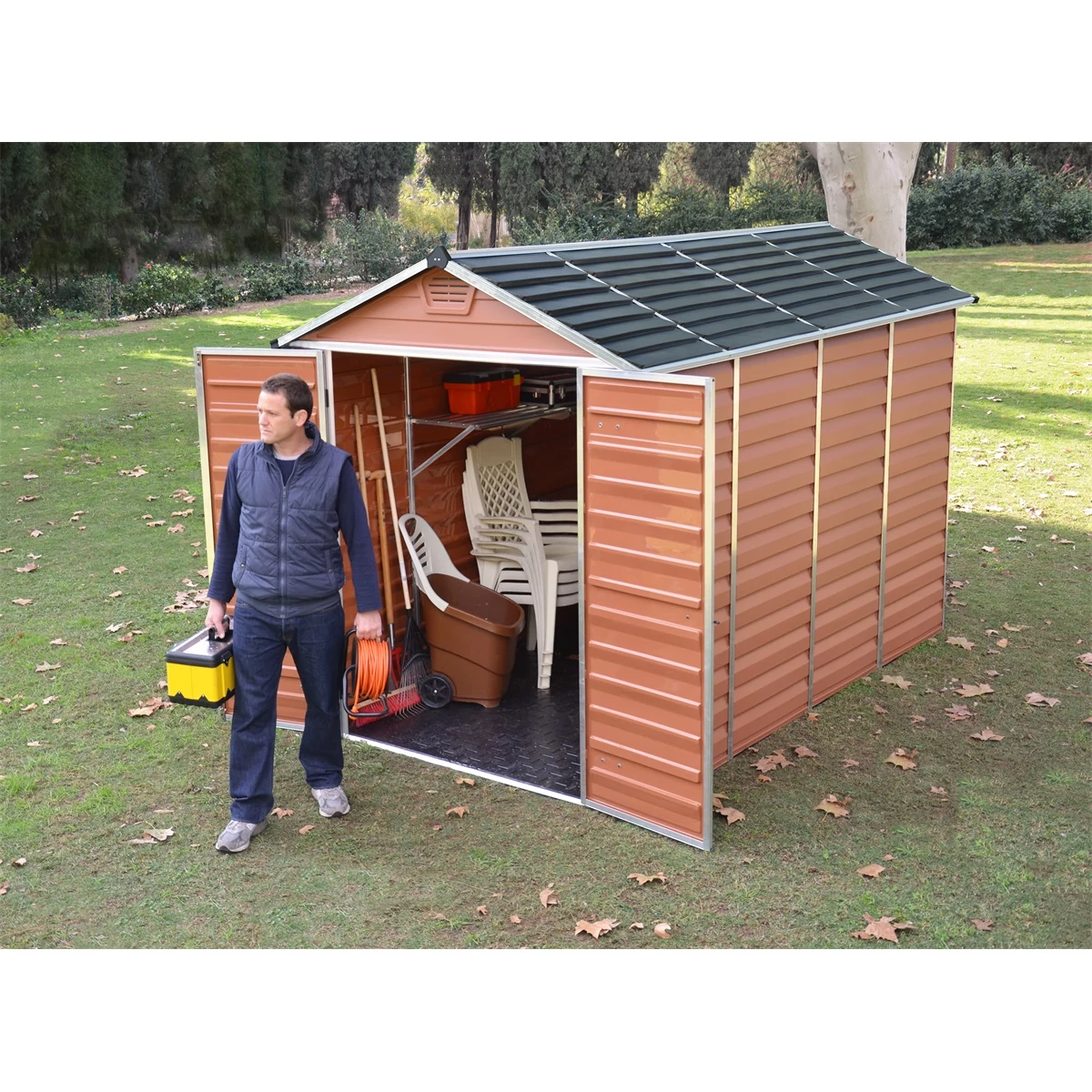 Palram - Canopia Skylight 6x10 barna kerti házak (702921)
