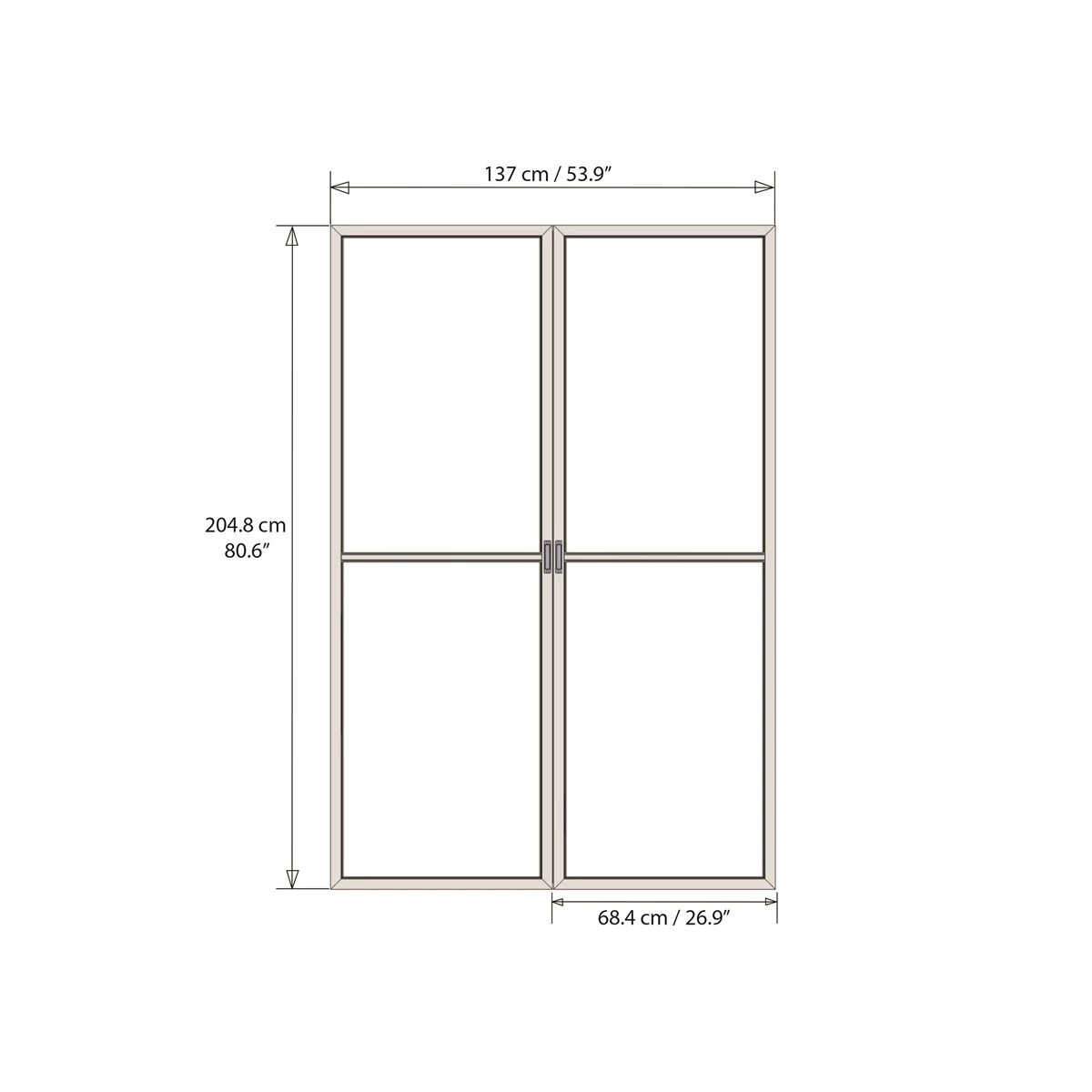Palram - Canopia Torino ajtó (szürke) (704949)
