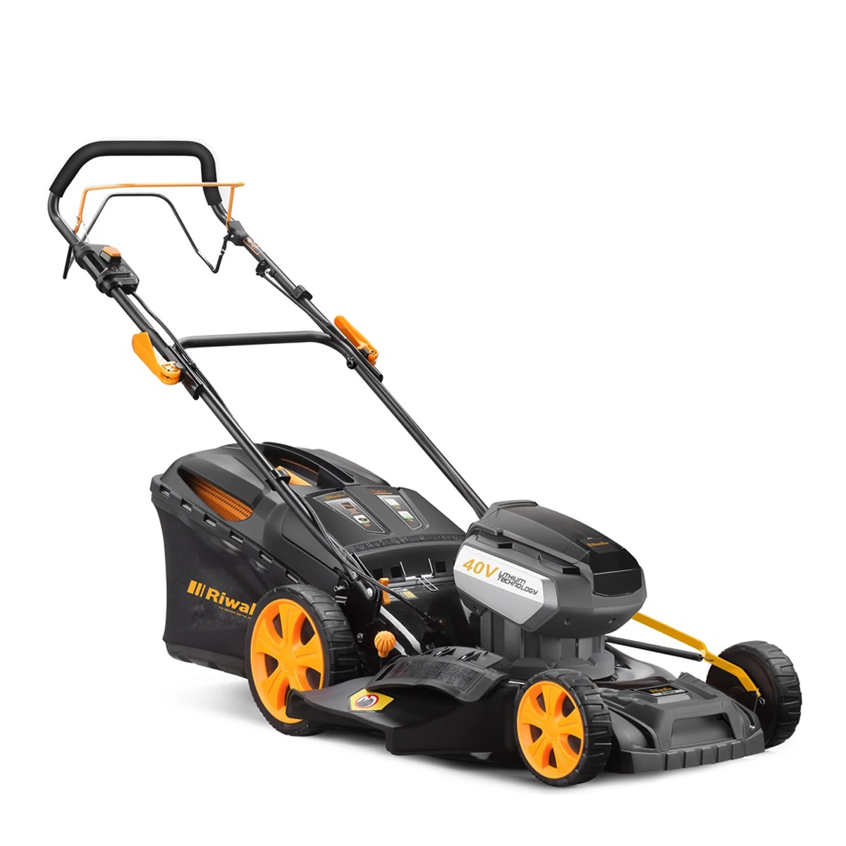 Riwall PRO RALM 4640 SPi - akkumulátoros önjáró fűnyíró szénkefe nélküli motorral 4 az 1-ben, 40 V (akku és töltő nélkül)(AM18B1901054B)