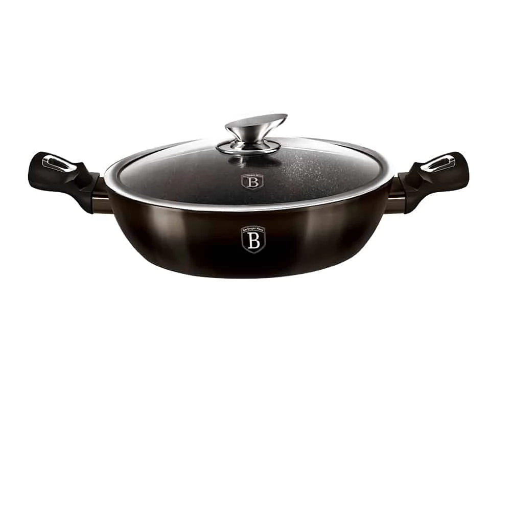 BerlingerHaus Alacsony lábas fedővel (3,8 L) Metallic Line Shiny Black Edition  BH/6609
