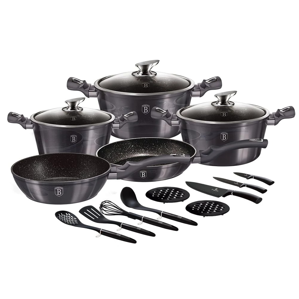 BerlingerHaus 17 részes edénykészlet Metallic Line Carbon Edition  BH/6920
