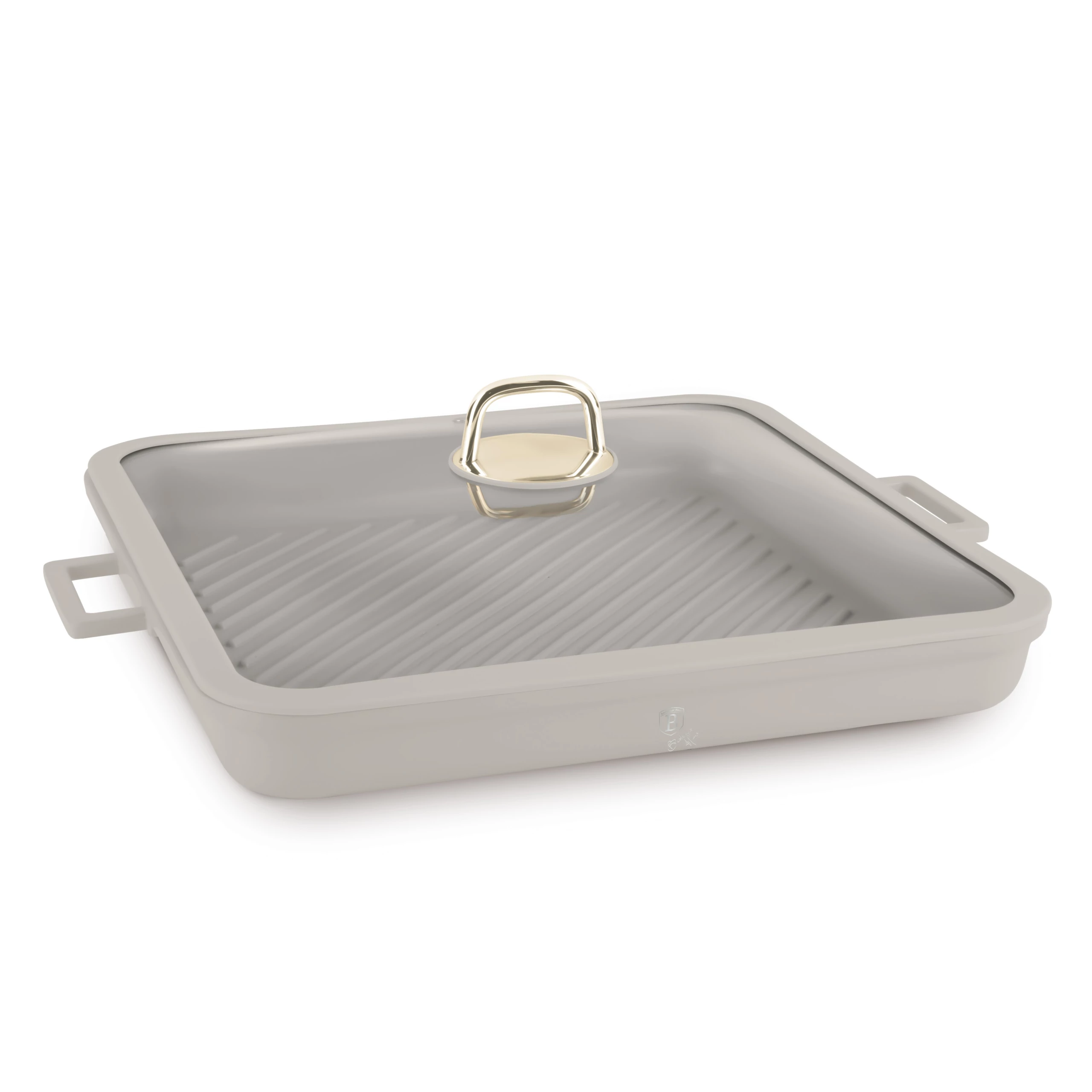 BerlingerHaus Négyszögletes grill serpenyő fedővel (34 cm) Sahara Collection  BH/7790