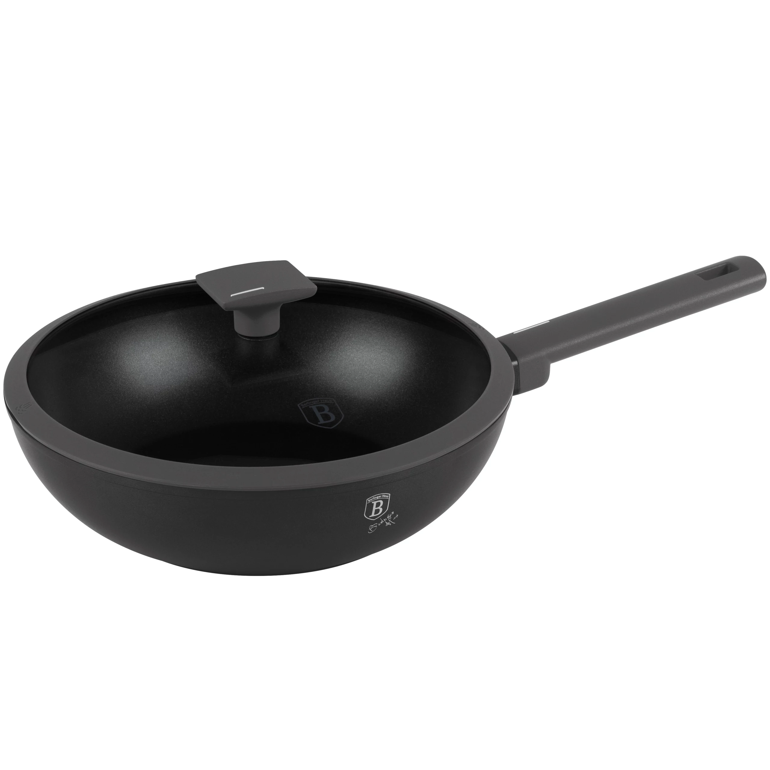 BerlingerHaus Wok fedővel (28 cm) Antracit Collection  BH/8124