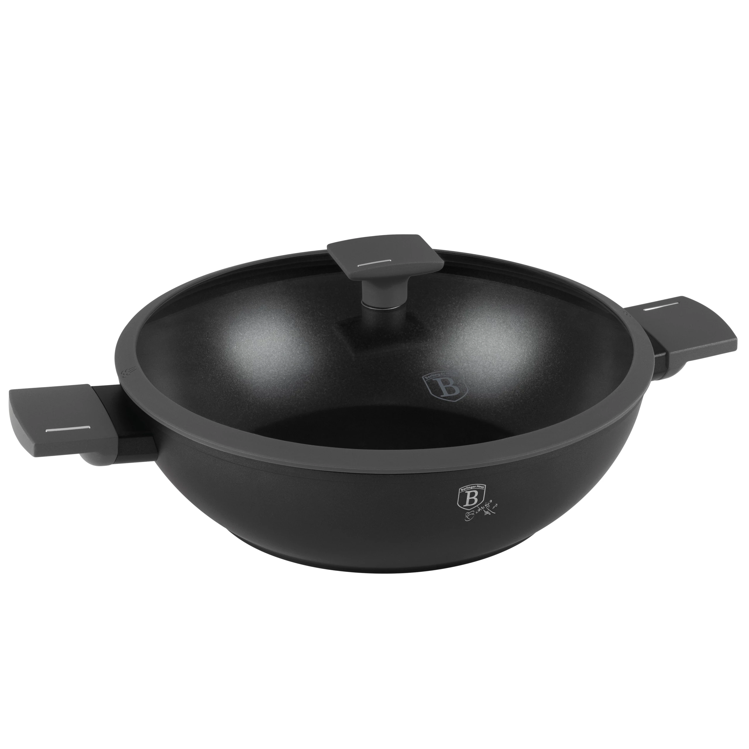 BerlingerHaus Wok fedővel (30 cm) Antracit Collection  BH/8125