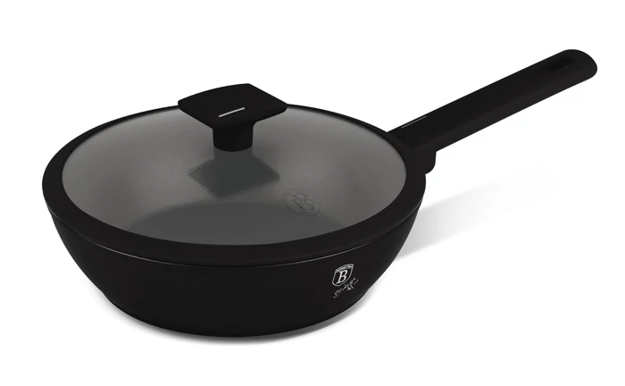BerlingerHaus Mély serpenyő fedővel (24 cm) Matte Black Collection  BH/8179