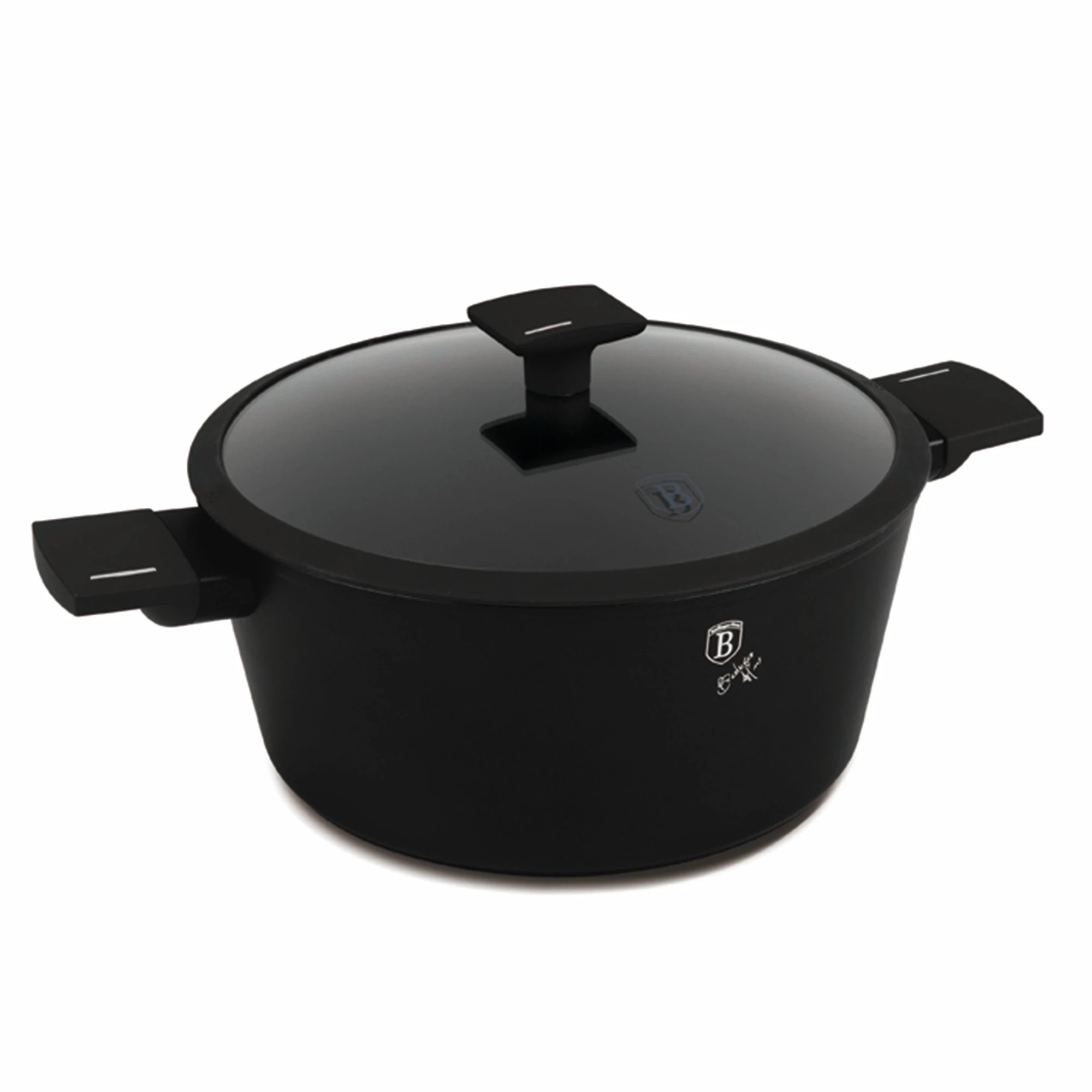 BerlingerHaus Lábas fedővel (8 L) Matte Black Collection  BH/8190