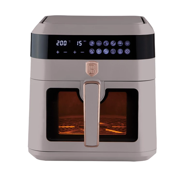 BerlingerHaus AirFryer átlátszó ablakkal (6,3 L) Taupe Collection  BH/9547
