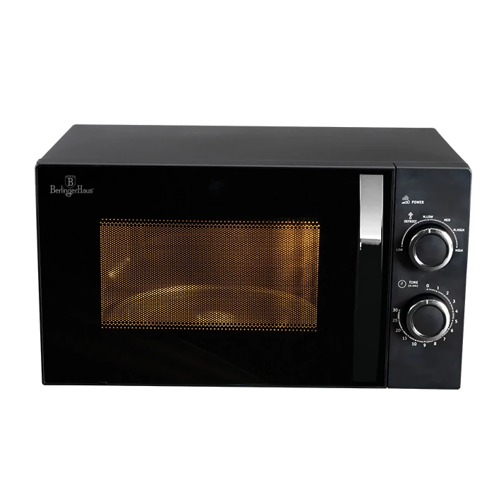 BerlingerHaus Mechanikus mikrohullámú sütő (700 W) Matte Black Collection  BH/9626