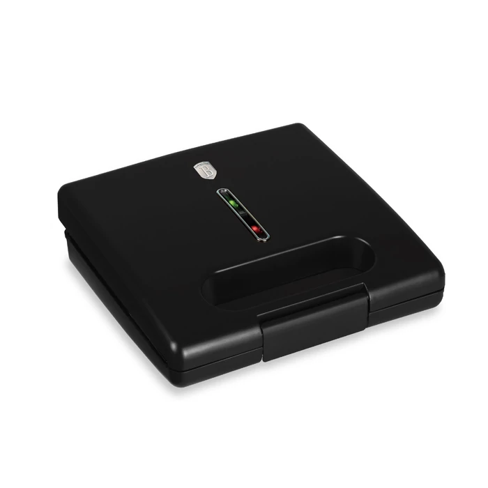 BerlingerHaus 3 az 1-ben cserélhető betétes szendvics-, grill- és gofrisütő (780 W) Matte Black Collection  BH/9638