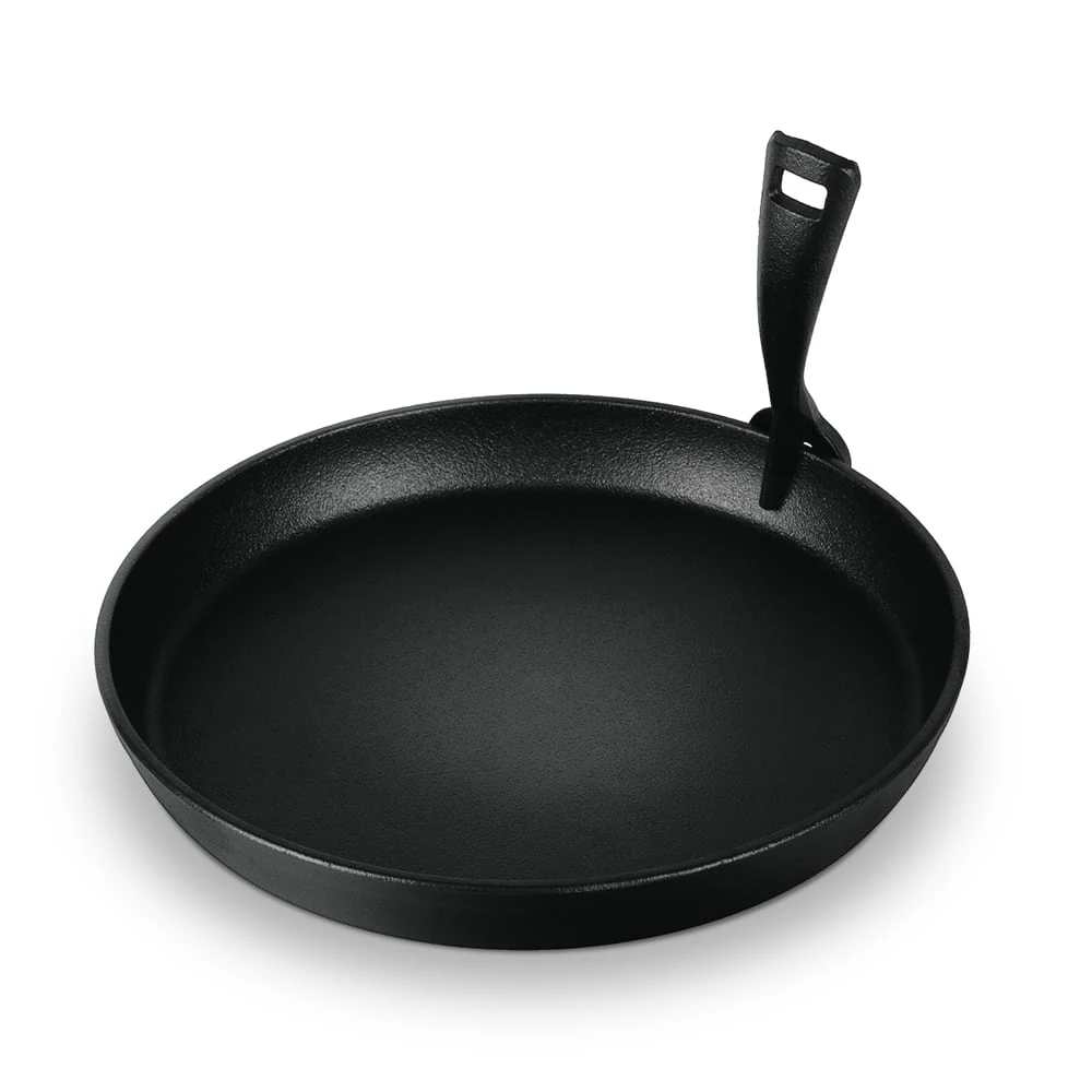 BerlingerHaus Öntöttvas kerek grill sütőlap levehető nyéllel (21 cm) Black Silver Collection  LP-BH-189