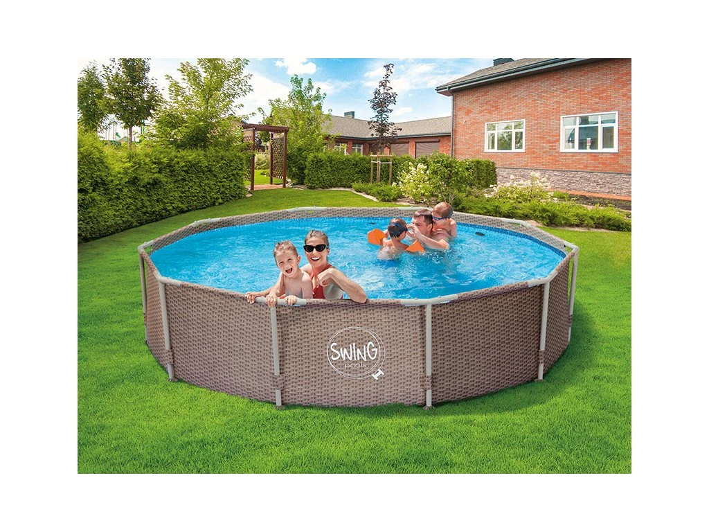 Swing fémvázas medence 3,05*76 cm fonott hatású(hármas kosárfonás) szűrő nélkül(3EXB0276)