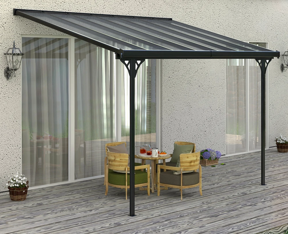 Rojaplast Bruce F alumínium pergola, szürke polikarbonáttal, 436x305cm  (B436-1)