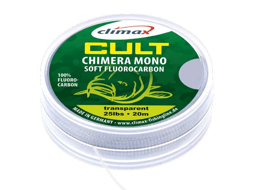 CLIMAX CULT CARP CHIMERA SOFT FLUOROCARBON HOOKLINK 20m 0.40mm 20lb