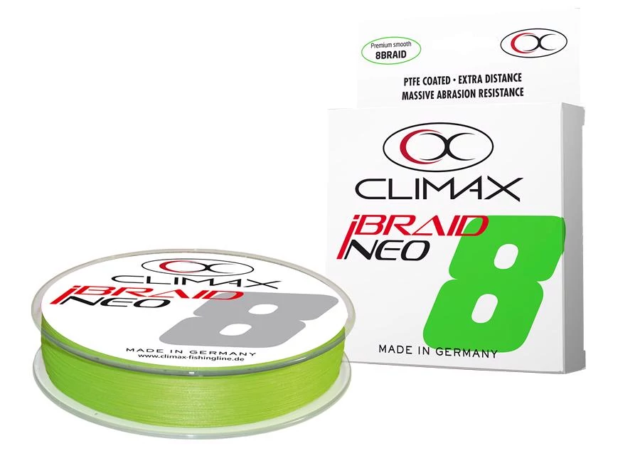 CLIMAX iBRAID NEO X8 FLUO CHARTREUSE 135m 0.22mm 19.1kg