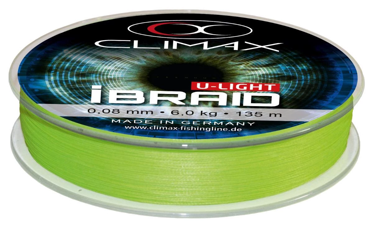 CLIMAX iBRAID U-LIGHT CHARTREUSE 135m 0.10mm 7.5kg