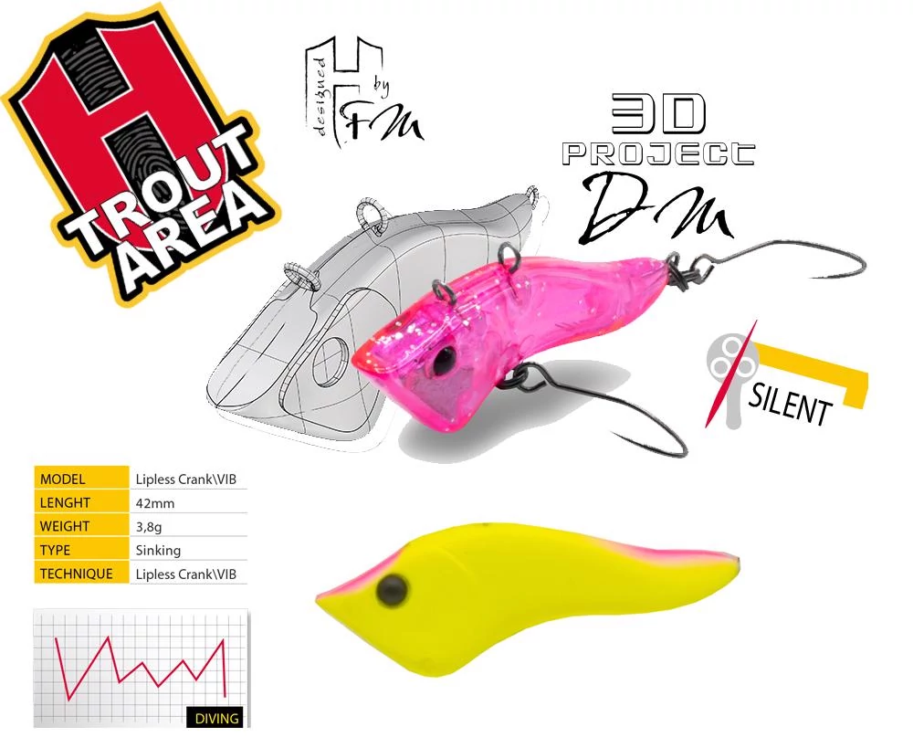 HYBRID S 4.2cm 3.8gr Chartreuse Pink Head