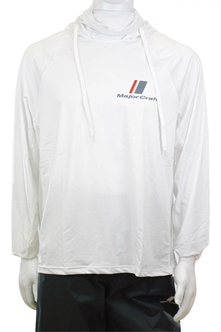 MAJOR CRAFT SUN PROTECTION HOODIE UV ÁLLÓ KAPUCNIS FELSŐ 3L White