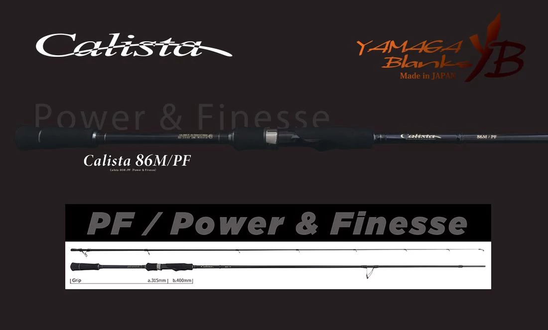 YAMAGA CALISTA 86M/PF POWER FINESS 2.573m 28gr Fuji Titanium Torzite horgászbot