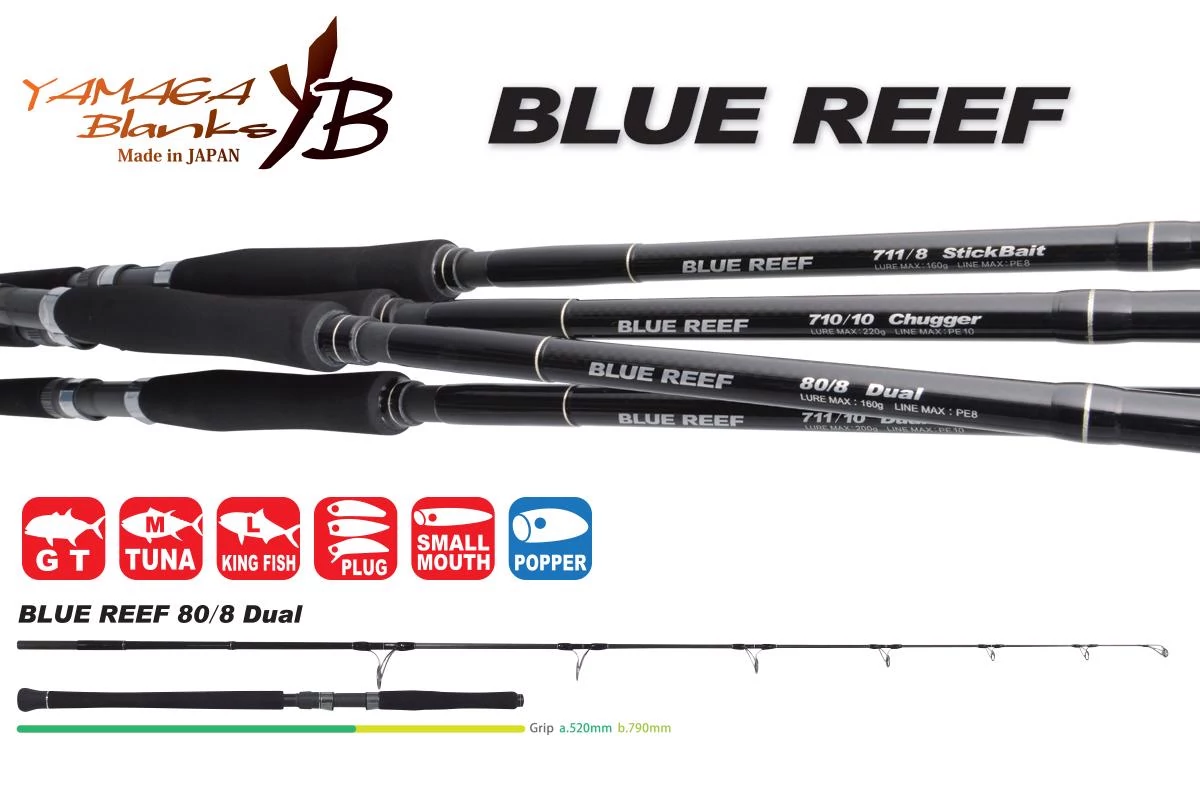 YAMAGA BLUE REEF GT 80/8 DUAL 2.495m Max 160gr