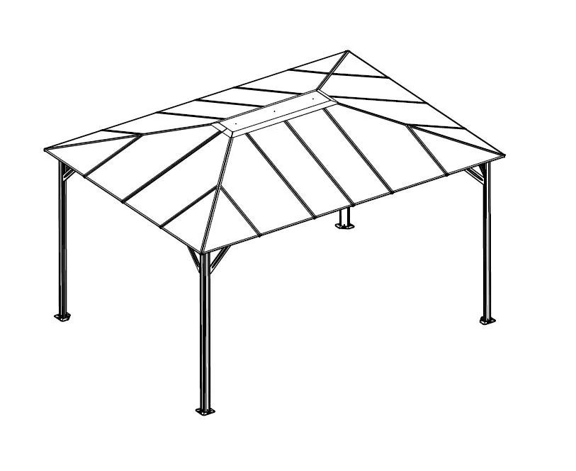 tartalék üvegezés pavilonhoz LANITPLAST 43 clear PC 6 mm LG4331